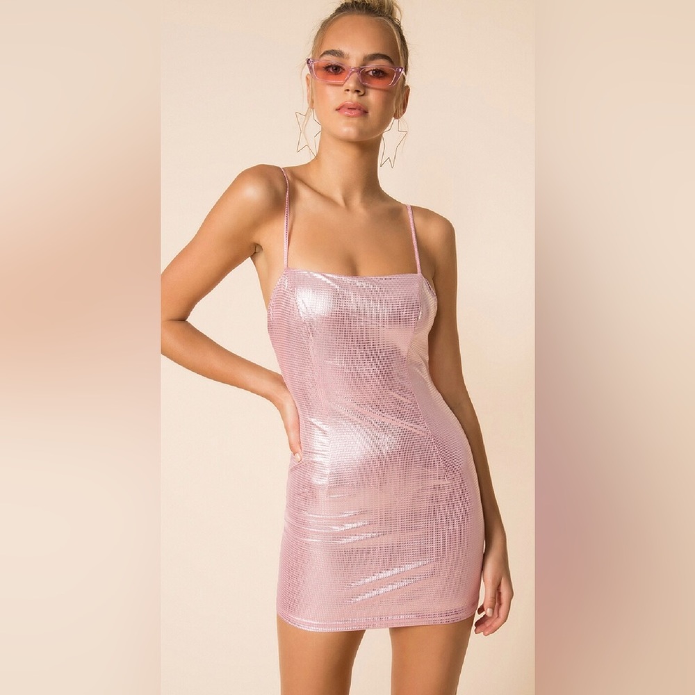 Superdown Ashley Mini Dress Light Pink